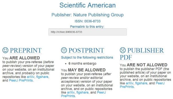 rchive.it results for Scientific American
