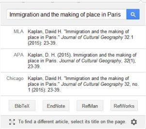 Scholar extension export options