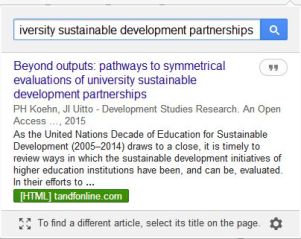 Scholar extension open access link