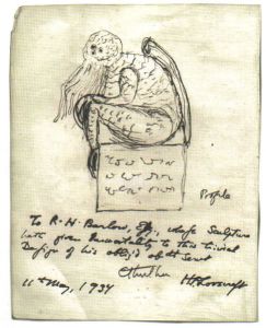 Cthulhu sketch by H.P. Lovecraft